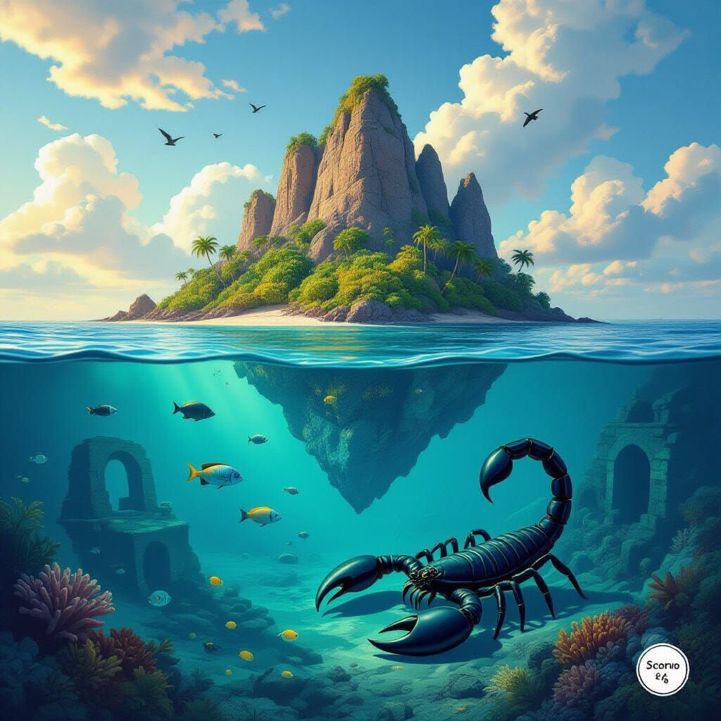 Isometric Island Ecosystem in Digital Art Style