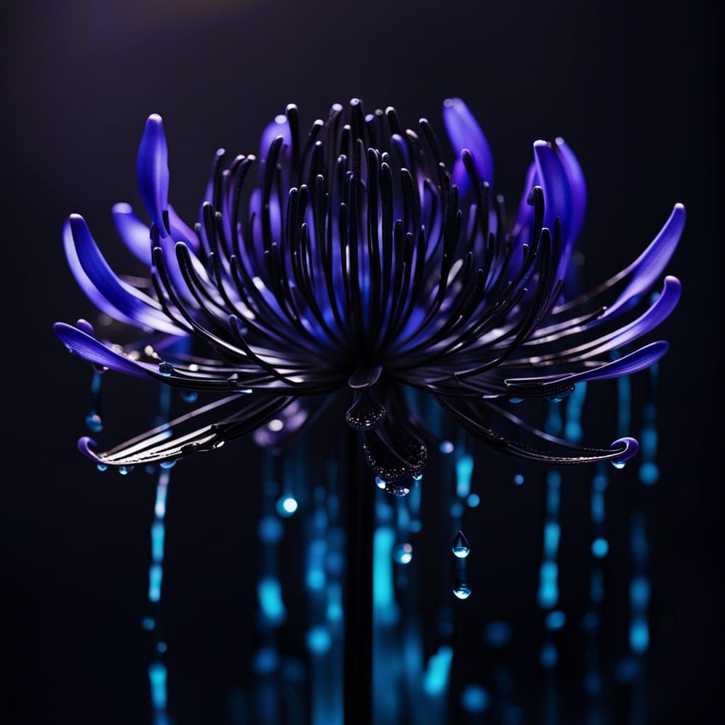 Agapanthus flower made of crystal