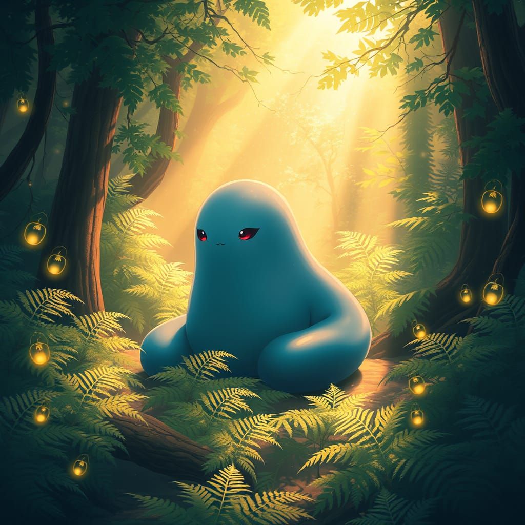Serene Slime in Whimsical Forest