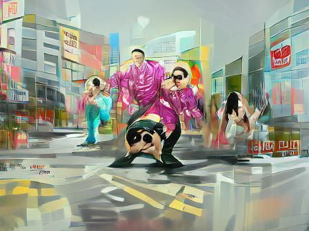 Vibrant Street Scene in Gangnam, Seoul