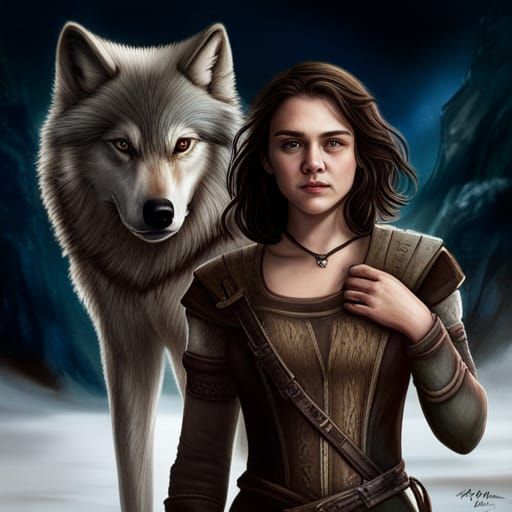 Arya Stark and Nymeria Explore Distant Lands