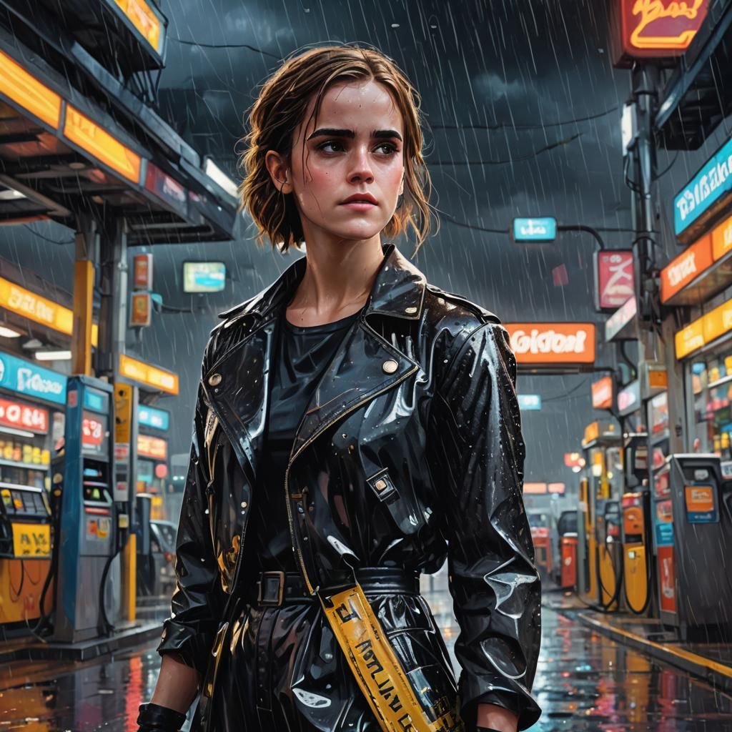 Emma Watson Boot Goddess in Art Nouveau Style