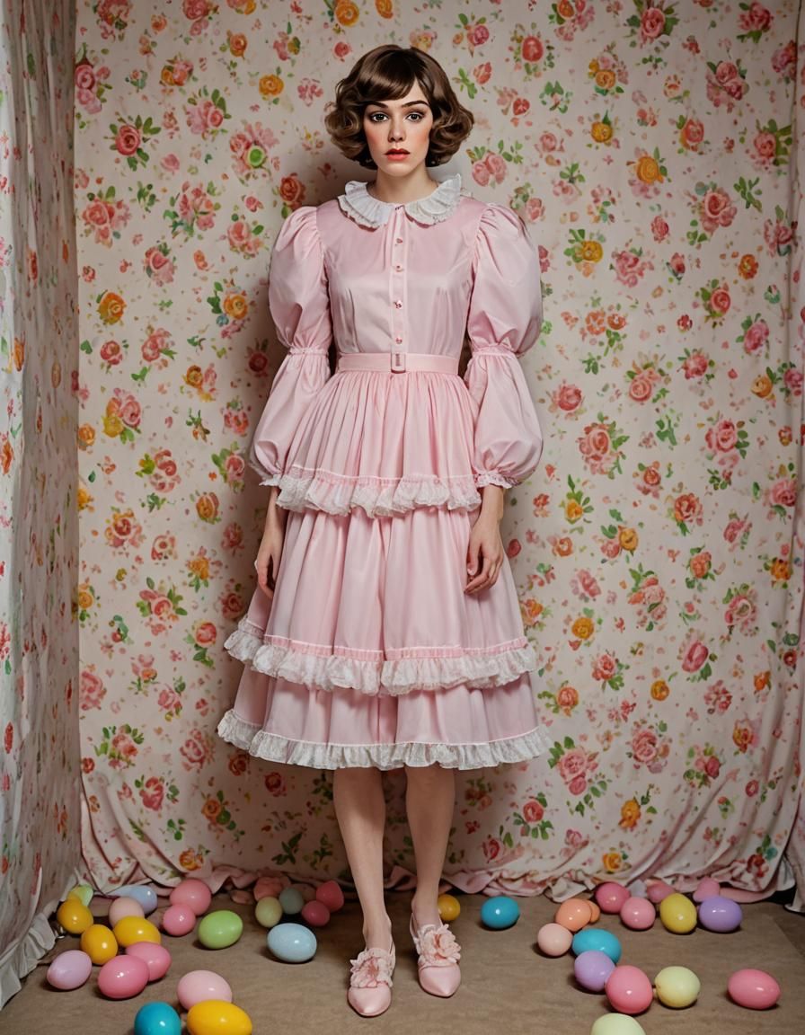 Young Man Caught Crossdressing in Easter Dress in Old Bedroo...