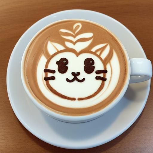 Cafe Latte Art: Cinnamon Tabby Cat