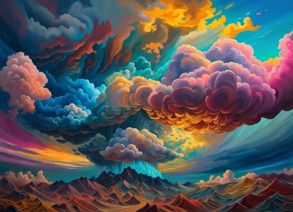 "Raging Clouds By Qamar Riaz"