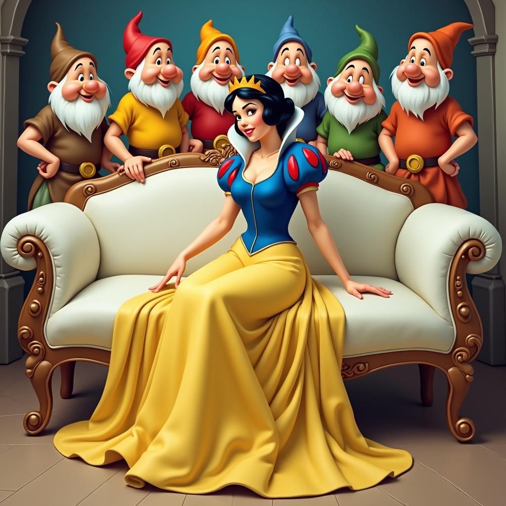 Snow White Record Sleeve in Fairytale Setting