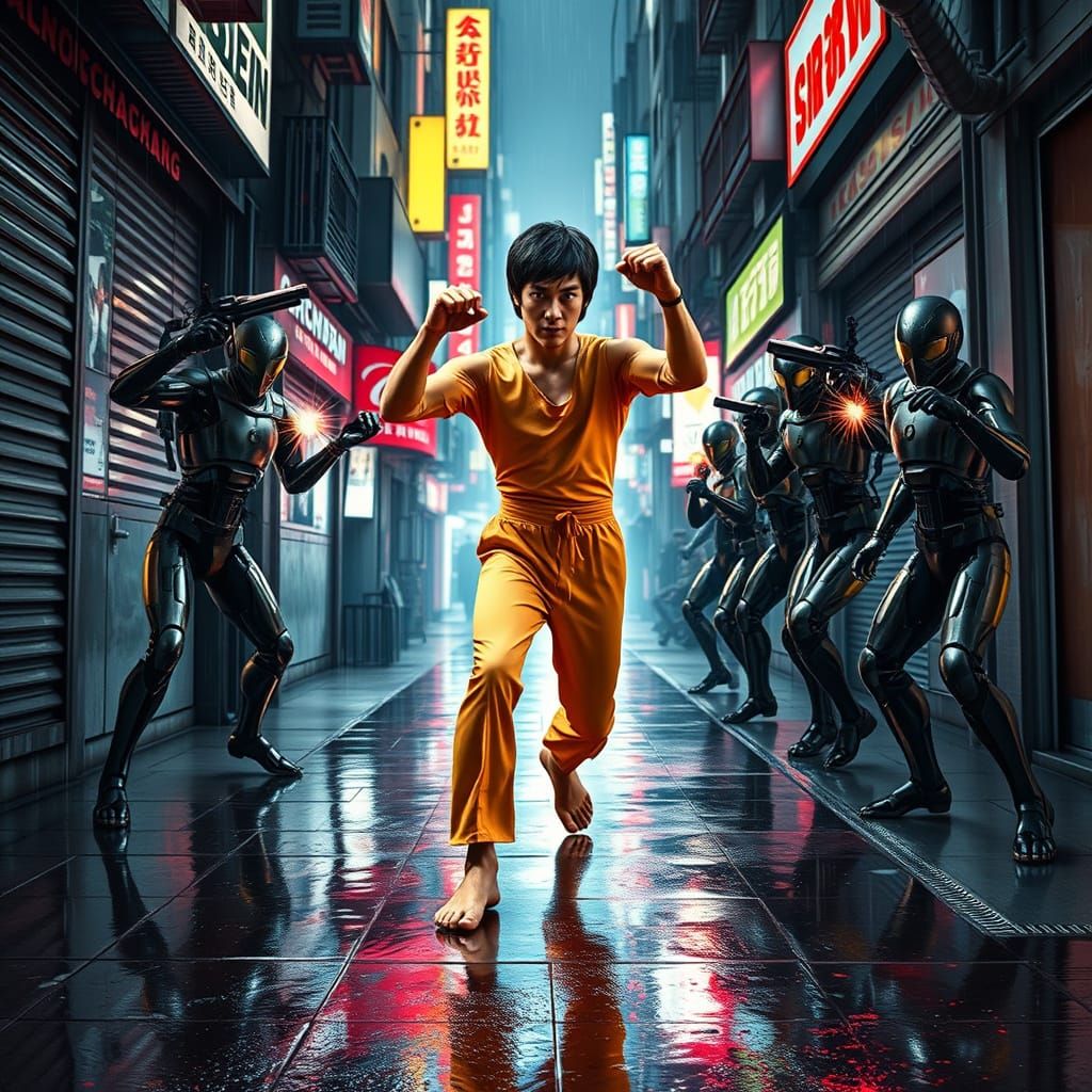 Bruce Lee's Cyberpunk Straight Blast Fury