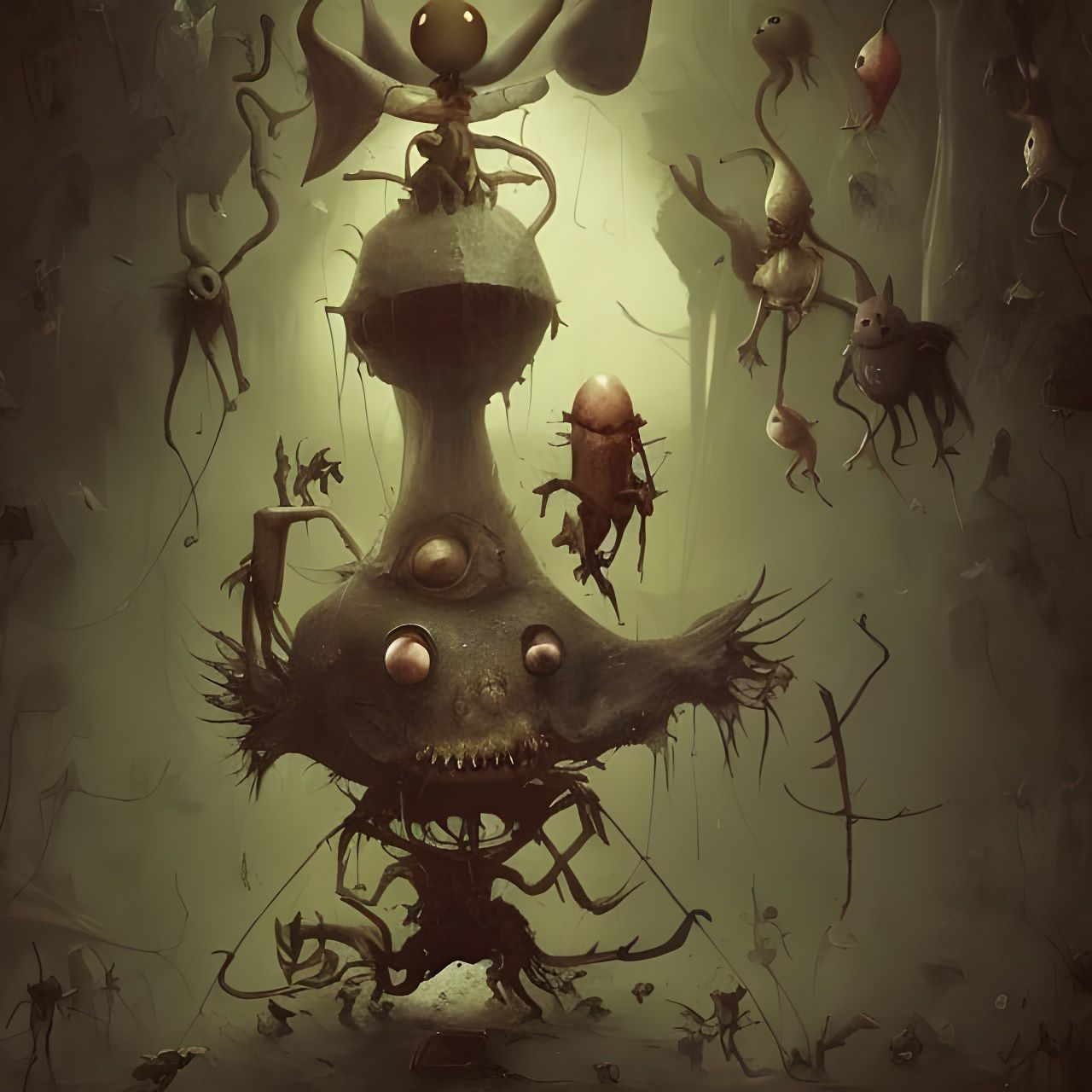 Aaahh!!! Real Monsters Painting in Grotesque Style