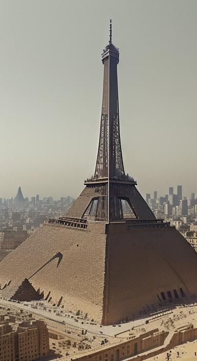 Eiffel Tower Topping Great Pyramid of Giza