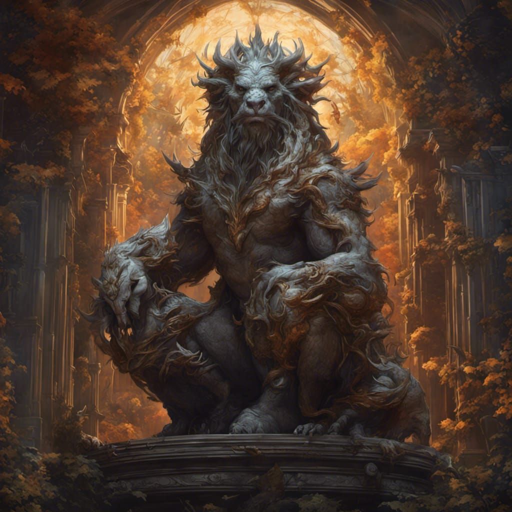 Mythical Creatures in Dark Fantasy Style