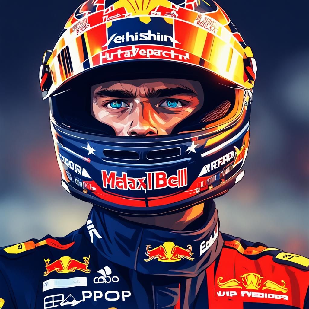Max Verstappen in Detailed 3D Anime Art