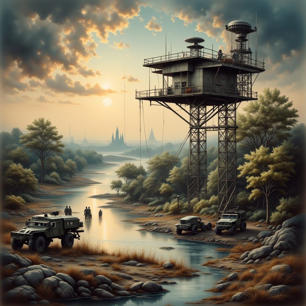 Steel Platform Overlooks Alien Gel Valley in Texas