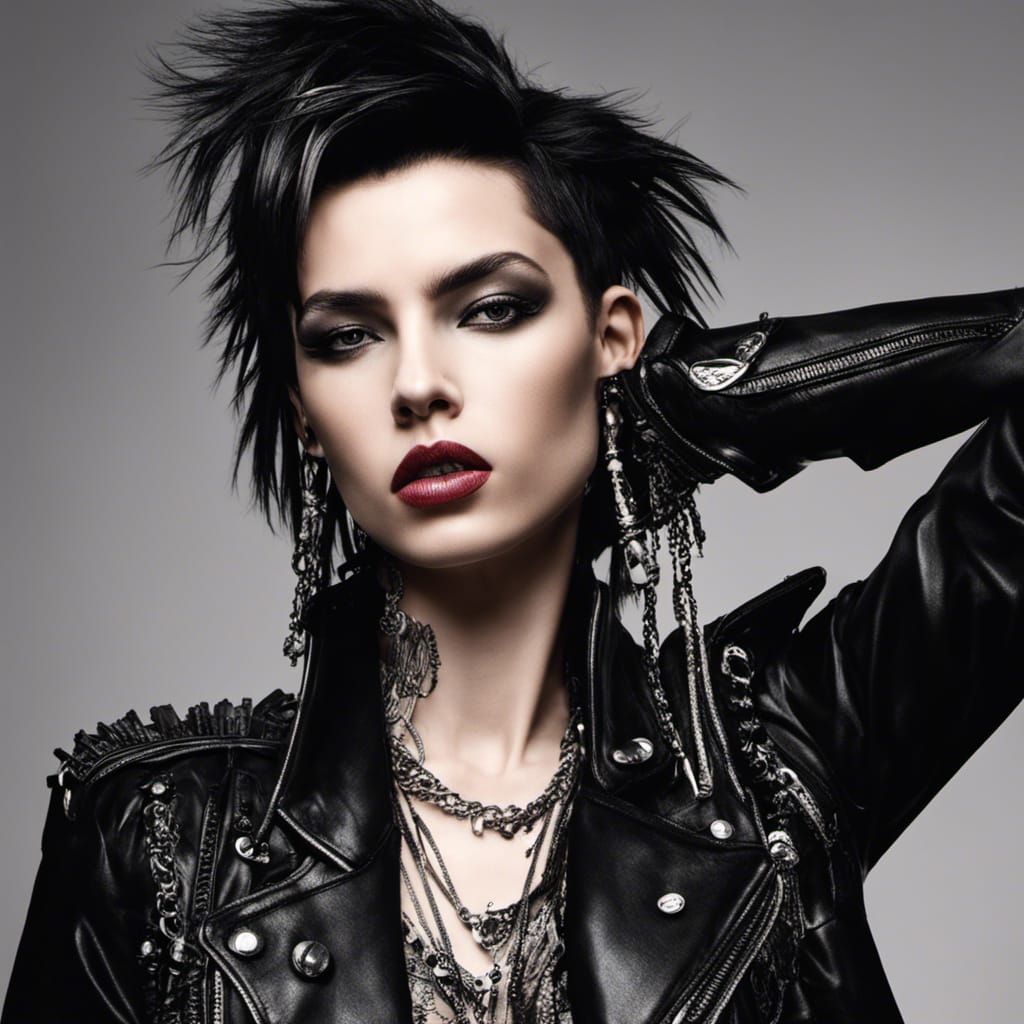 Androgynous Punk Portrait in Dada Style