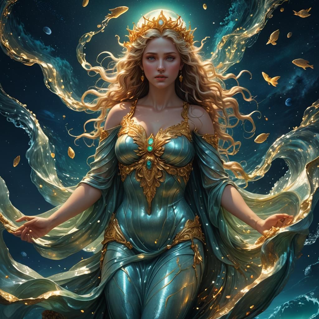 Aphrodite Rising: Hyper-Realistic Digital Goddess Art