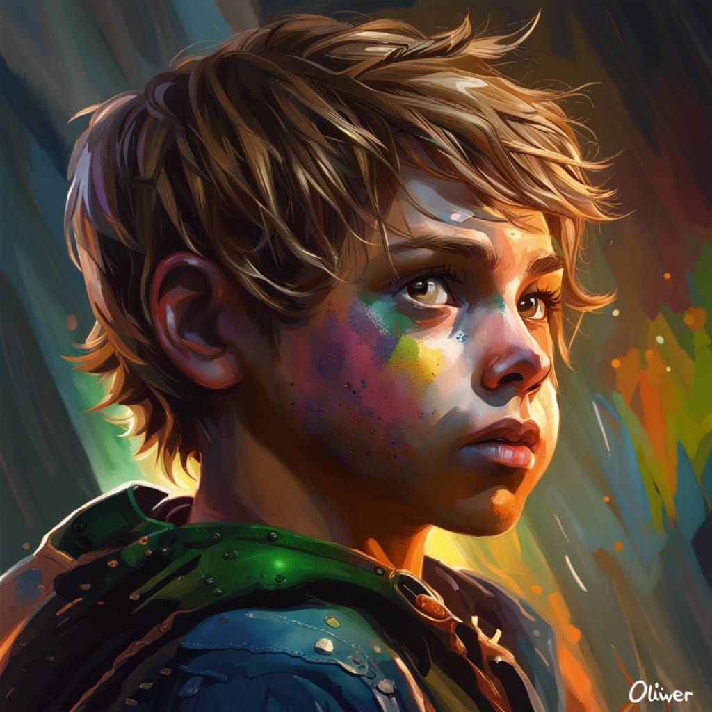 Hyperrealistic Portrait with Dramatic Lighting and Color