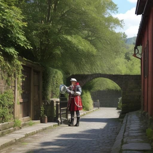 Drinking from a Garden Hose on a Summer Day