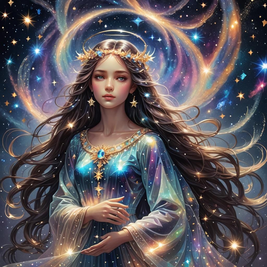 Cosmic Angel Made of Stars and Galaxies