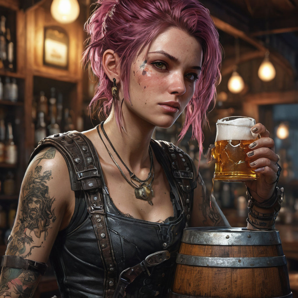 Punk Girl Steals Beer Barrel from Hampshire Pub