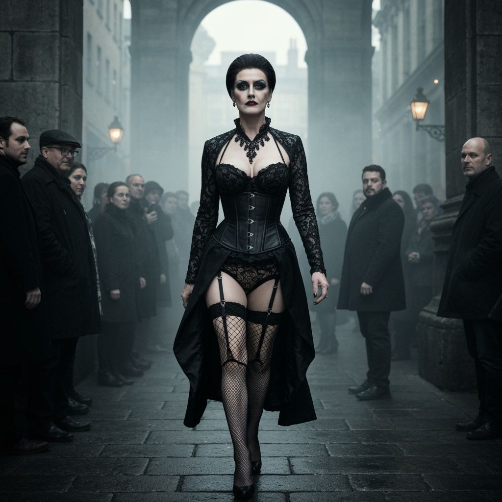 Gothic Surrealism: Cross-dresser in Smoky Dungeon