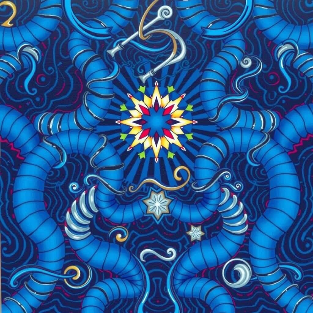 Abstract Swirling Forms in Dynamic Motion