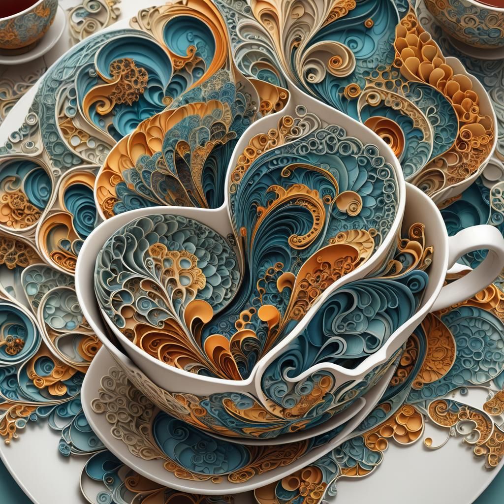 Tiny City in Teacup: Abstract Vector Fractal
