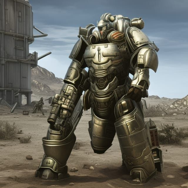 Cyberpunk Fallout Power Armor Concept Art