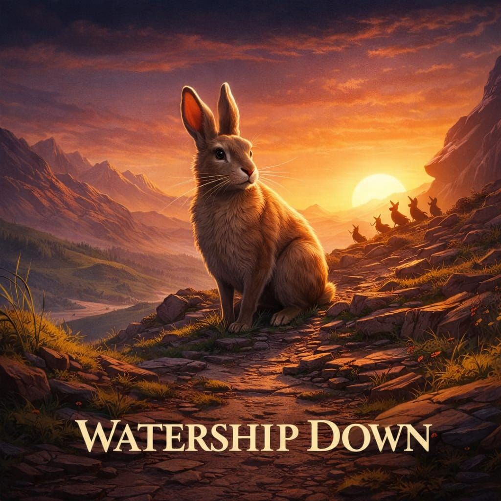 Watership Down Rabbits Explore a Grassy Meadow