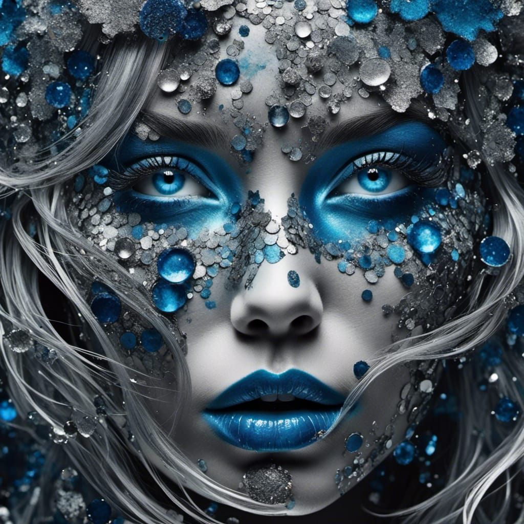 Surreal Marble Portrait: Dreamlike AI Art