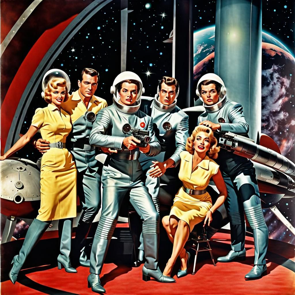 1950s Retro-Futuristic Space TV Series Promotion
