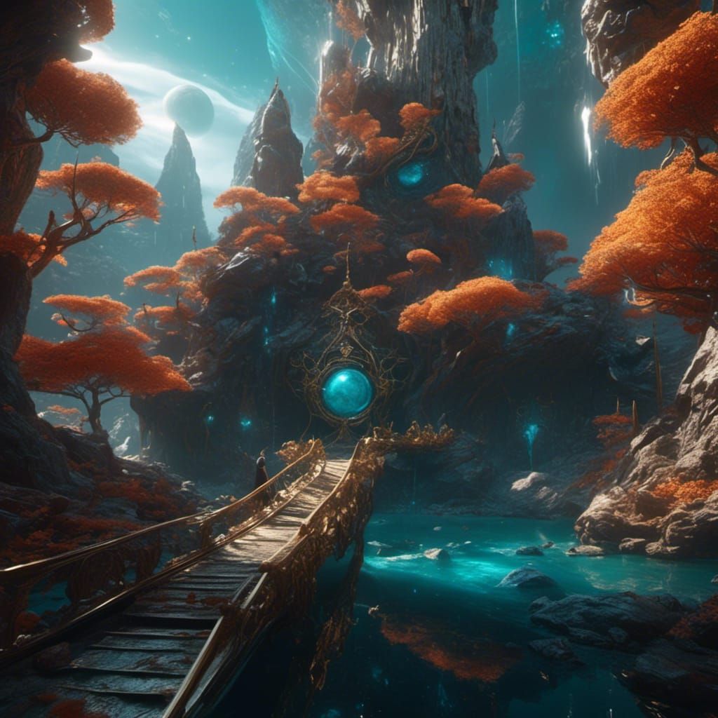 Fantastical Matte Painting with Intricate Details