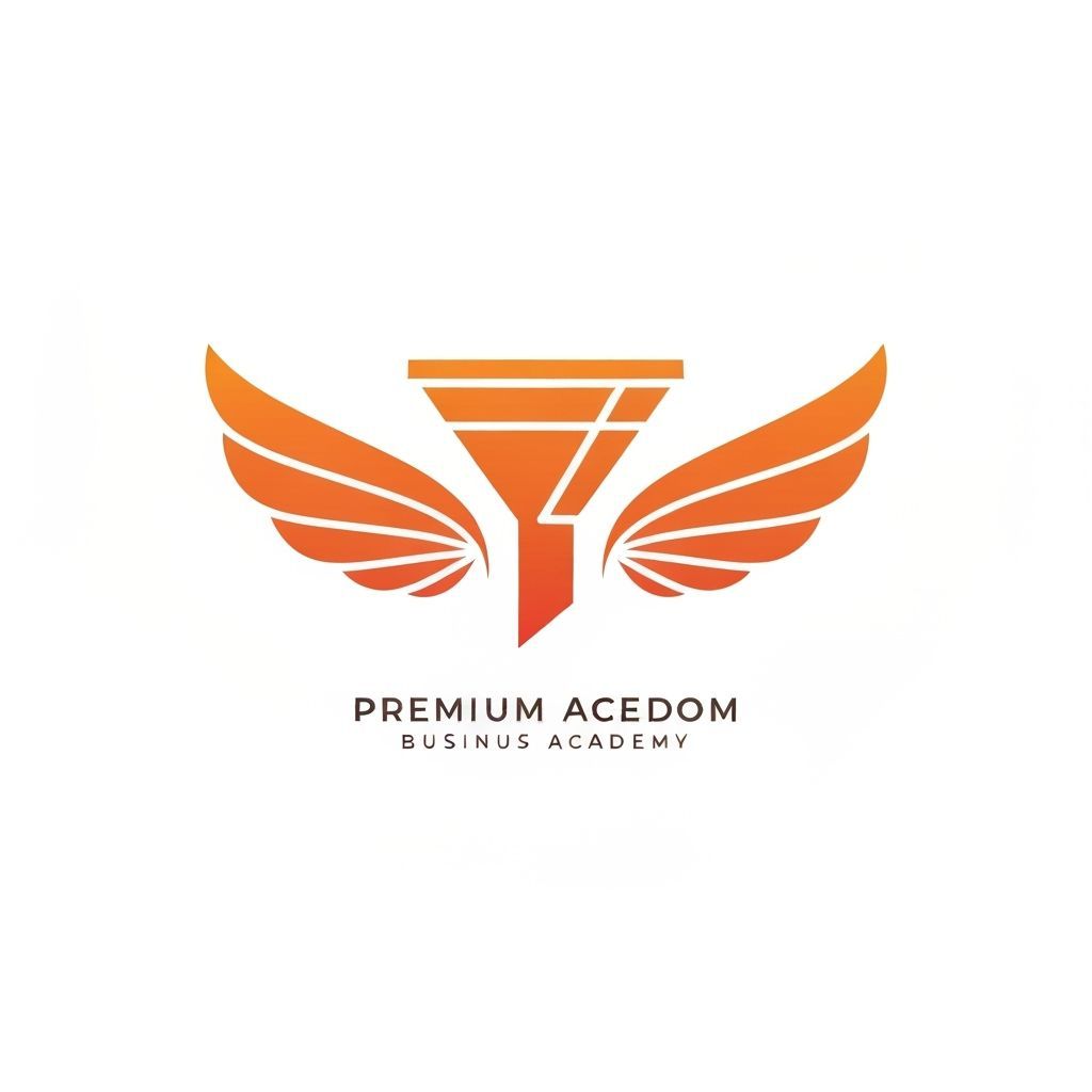 Elegant Marketing Funnel Logo with Freedom Wings