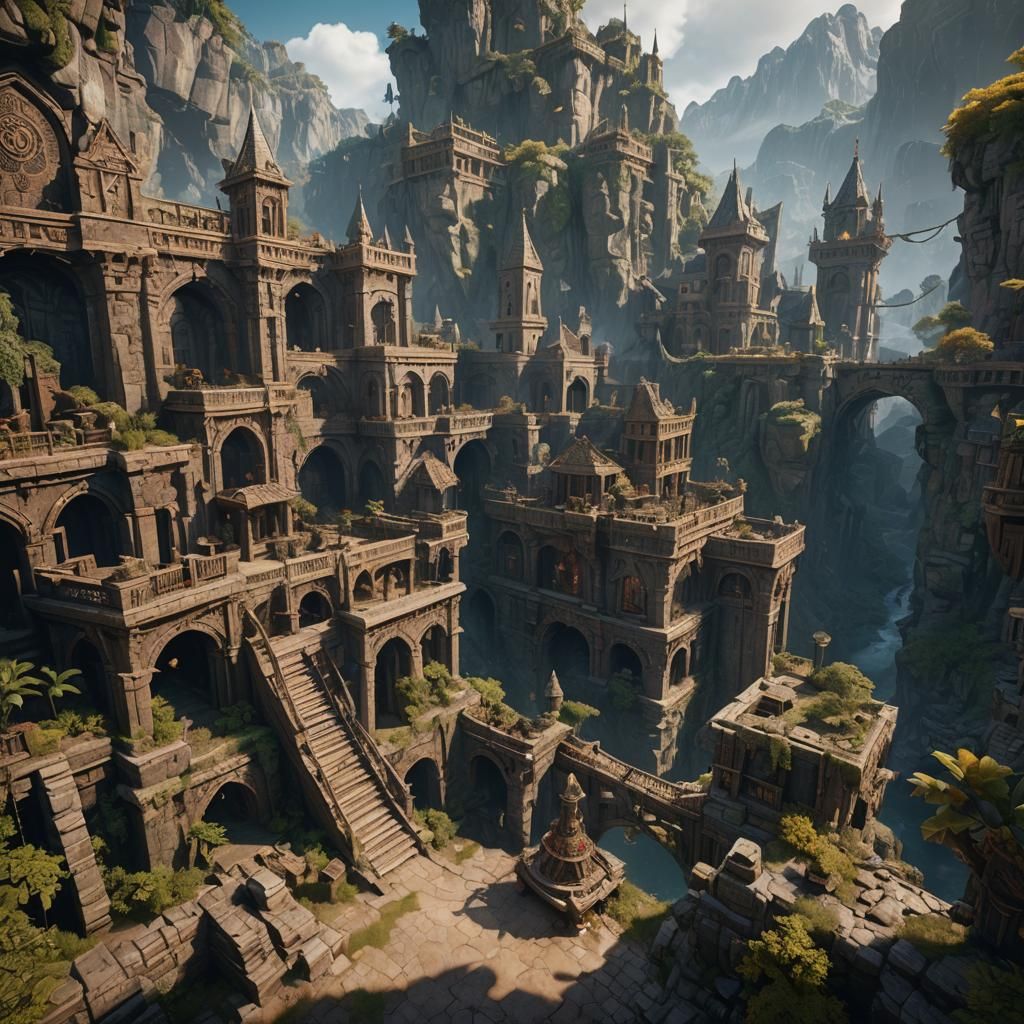 Renegade Raider: Detailed Matte Painting in 8k