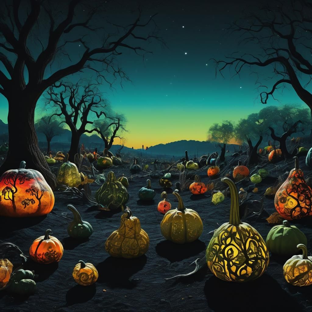 Alien Landscape of Ornamental Gourds, a Digital Masterpiece