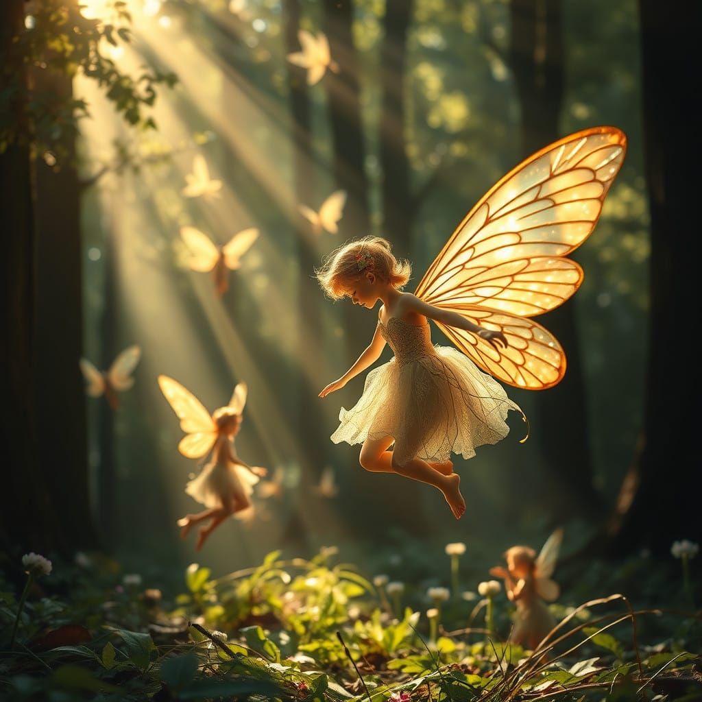 Enchanted Forest Faeries in Vibrant Colors