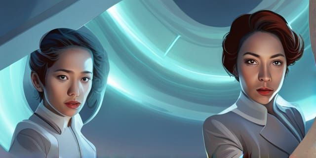 Futuristic Starship Porthole View in Graphic Style