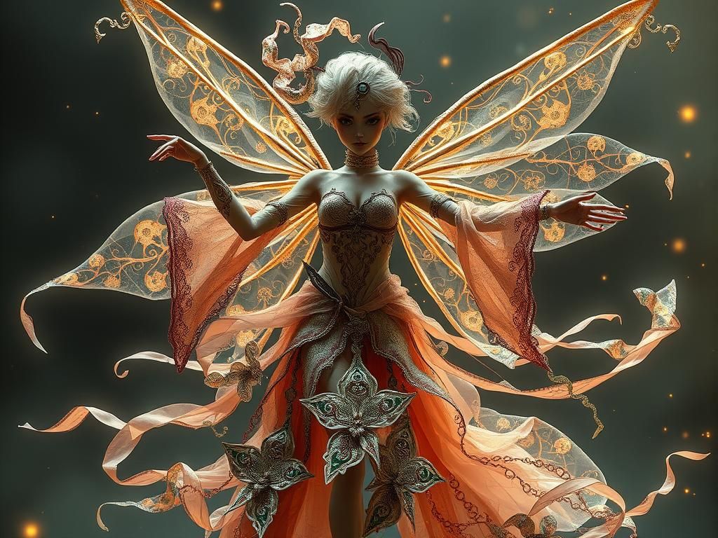 Holographic Ribbon Dancer Automata in Holopunk Style