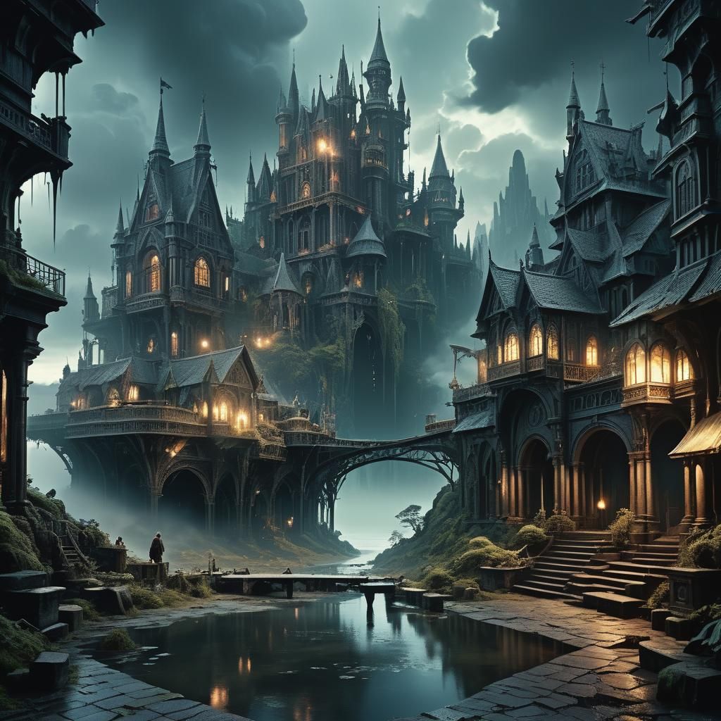 Dreamlike Eerie Fantasy: Epic Digital Matte Painting