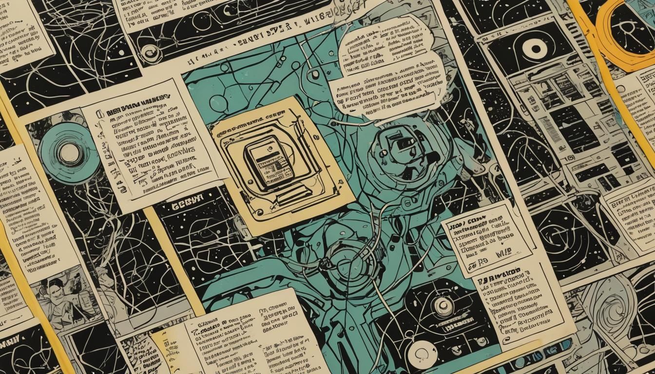 Retrofuturistic Comic Book Art with Neon Colors