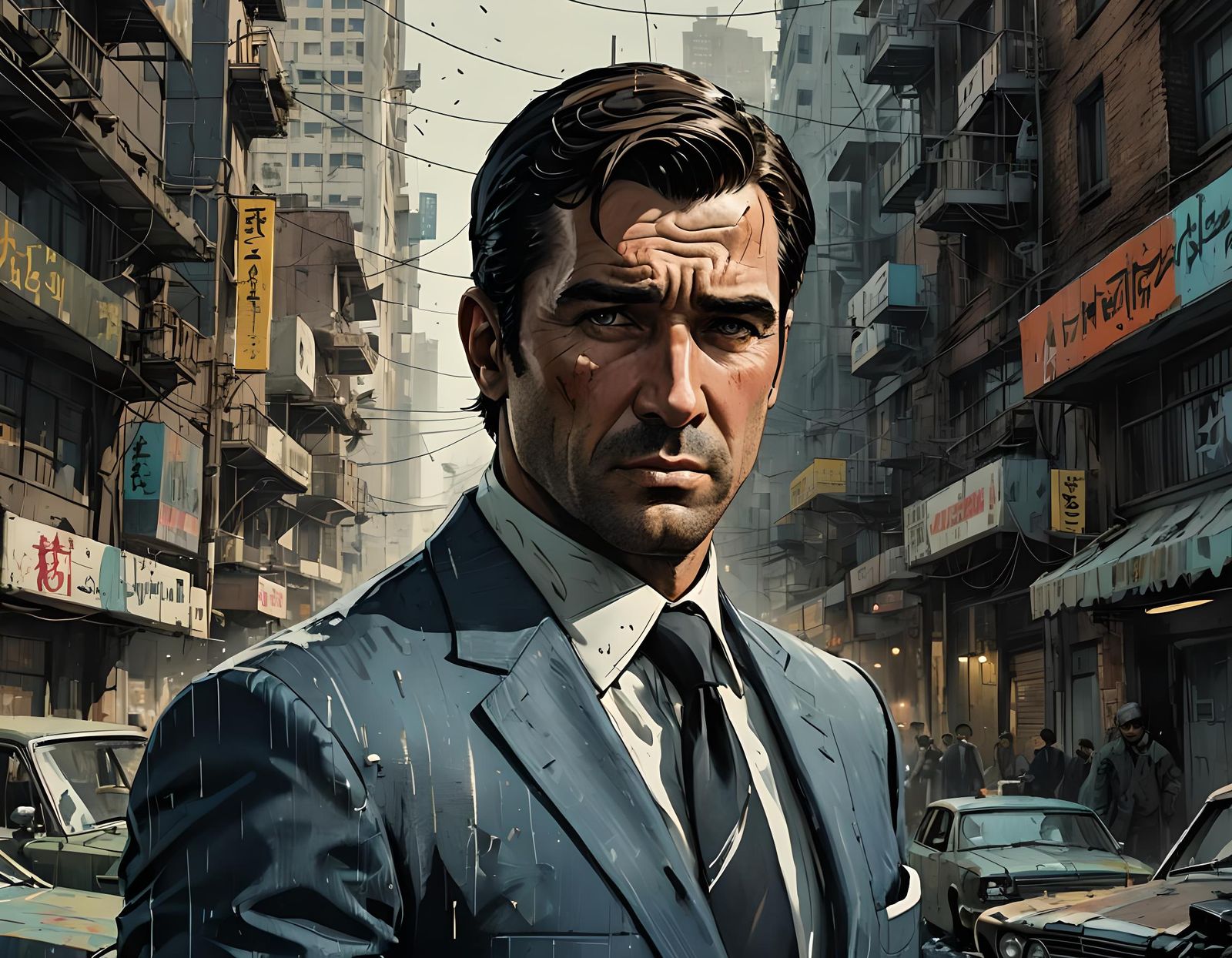 Sterling Archer as Hyperdetailed Matte Painting