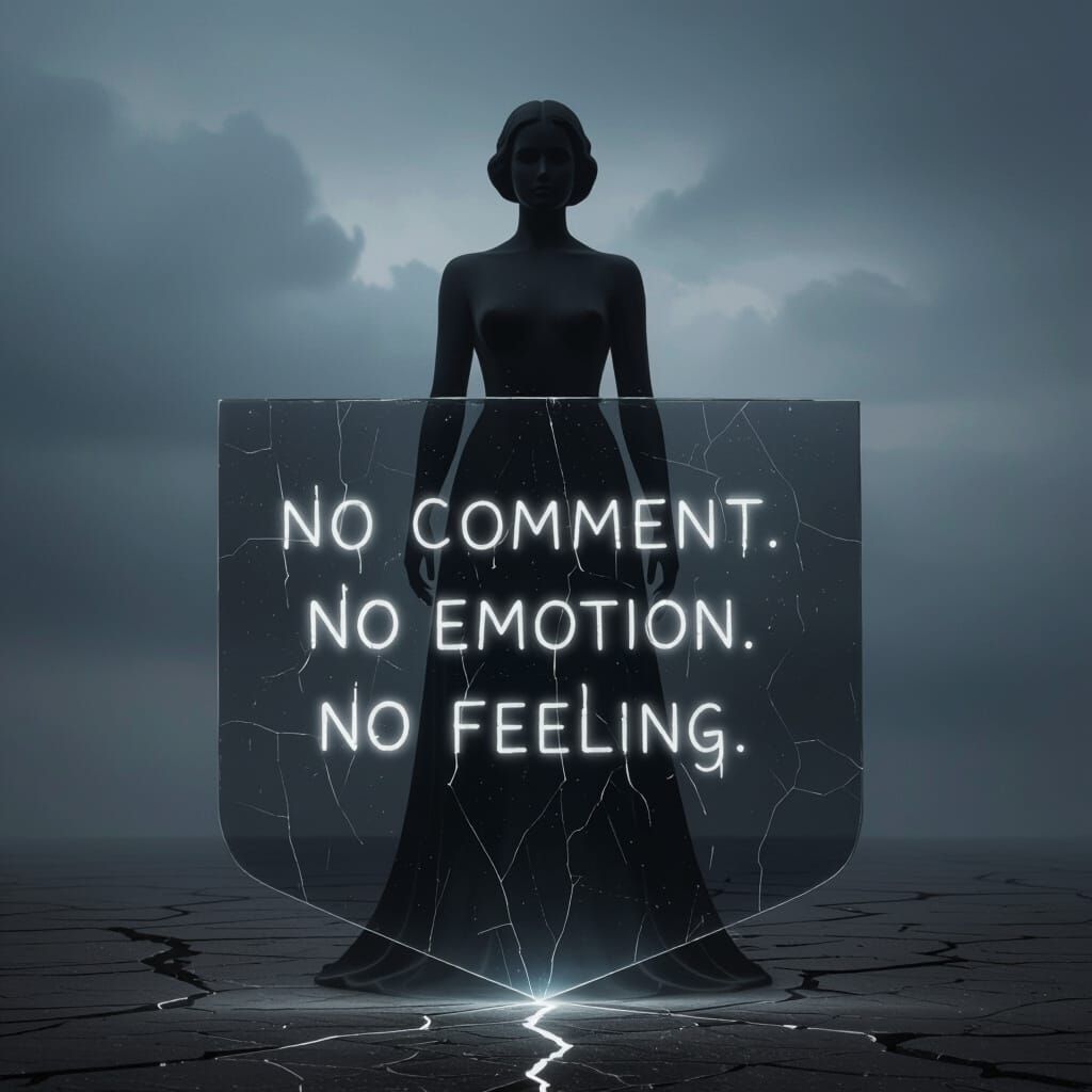 Shadow Silhouette with Obsidian Shield in Cinematic Style