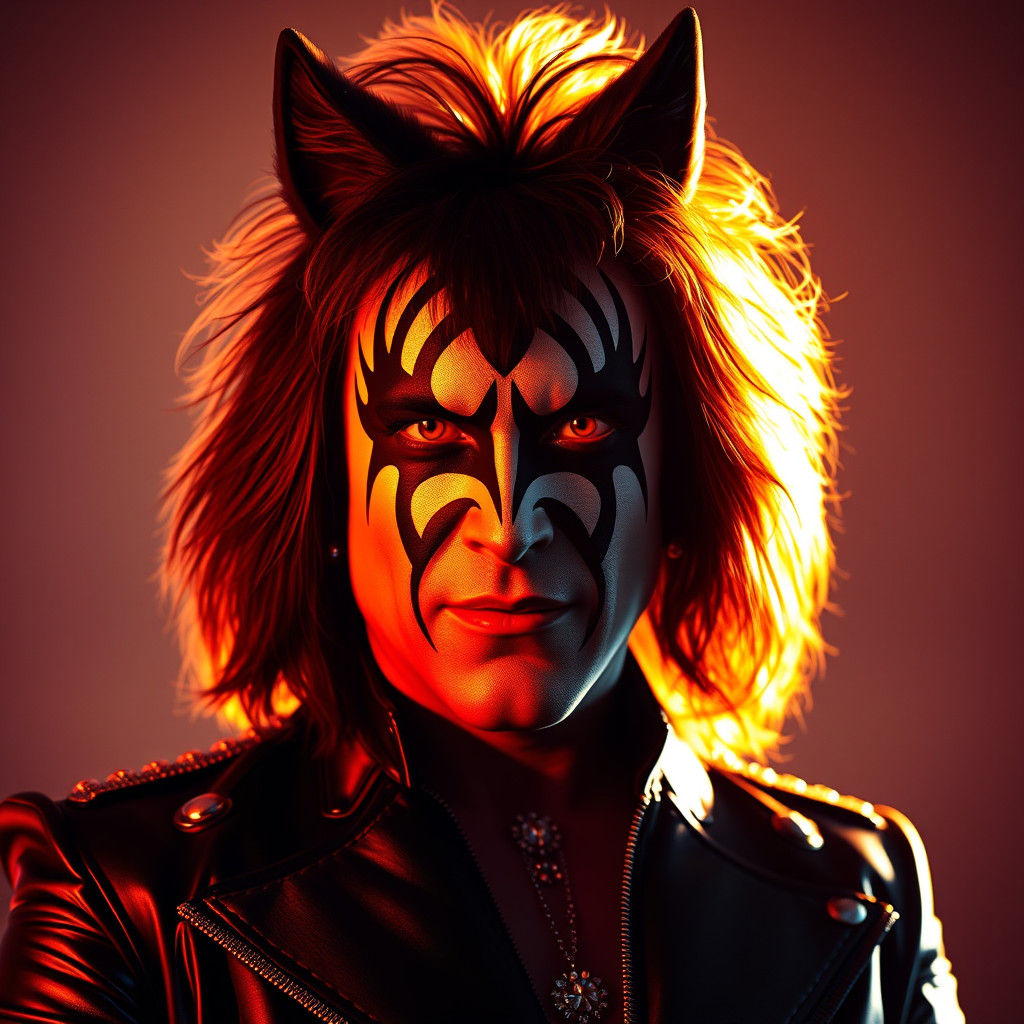 Paul Stanley of KISS in Art Nouveau Style