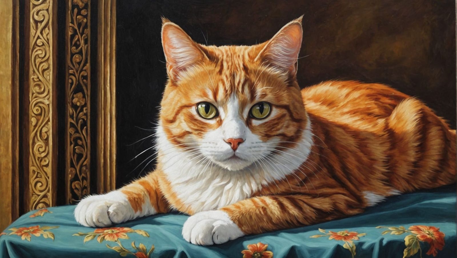 Renaissance Cat Portrait