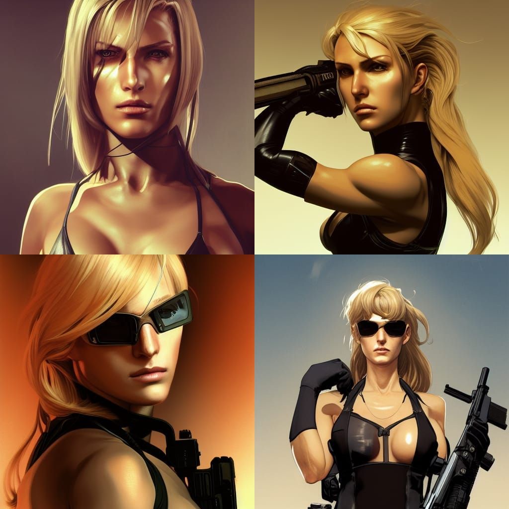 Metal Gear Solid Inspired Female Portrait in 8K
