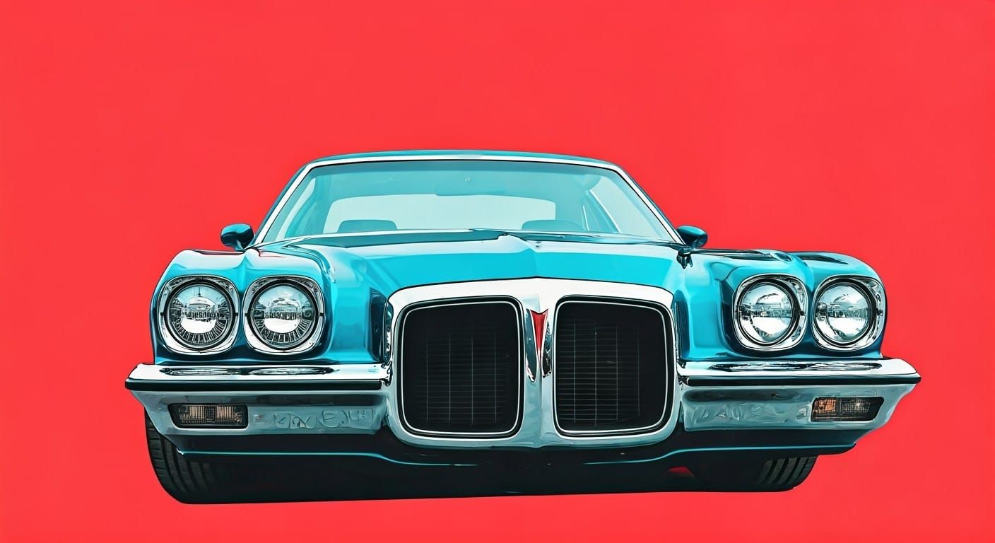 Pontiac Grand Prix in Pop Art Style