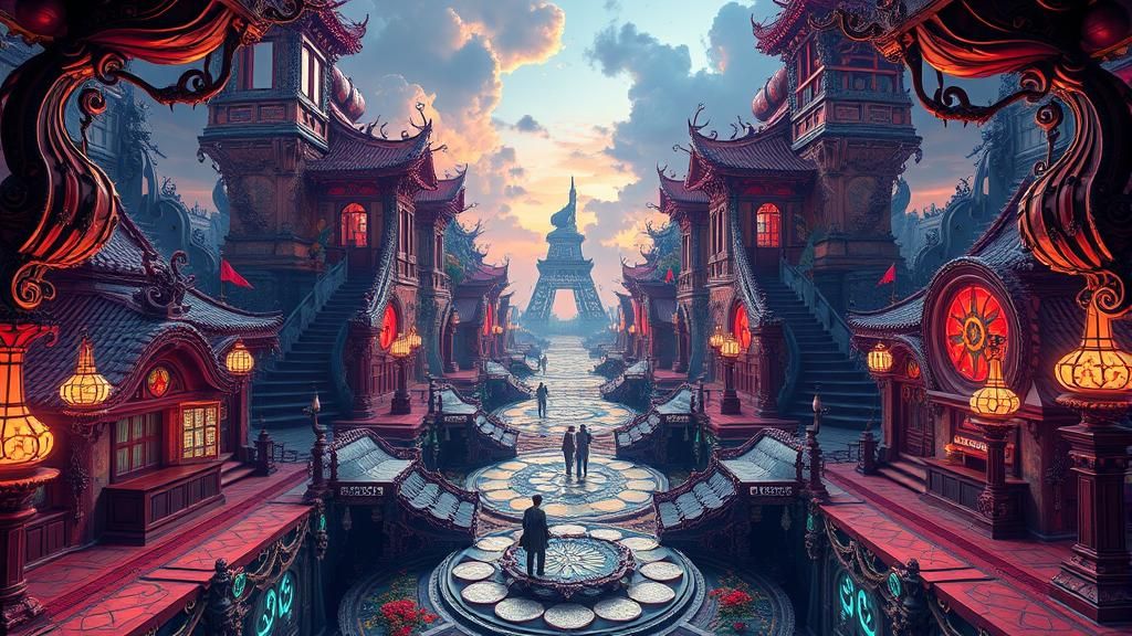 Surreal Fantasy Scene in Detailed Matte Painting