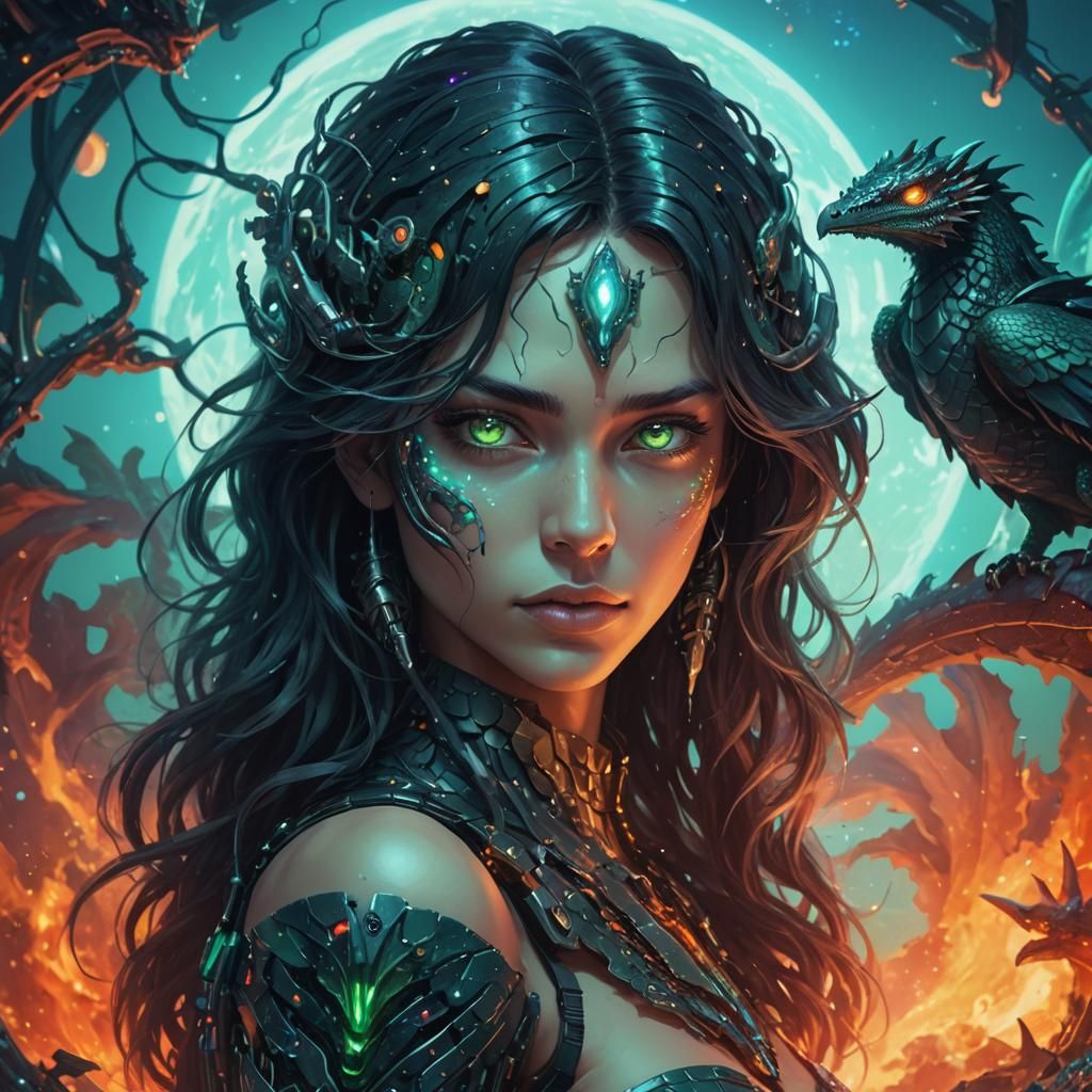 Cyborg Dragon Pilot Hacking the Universe