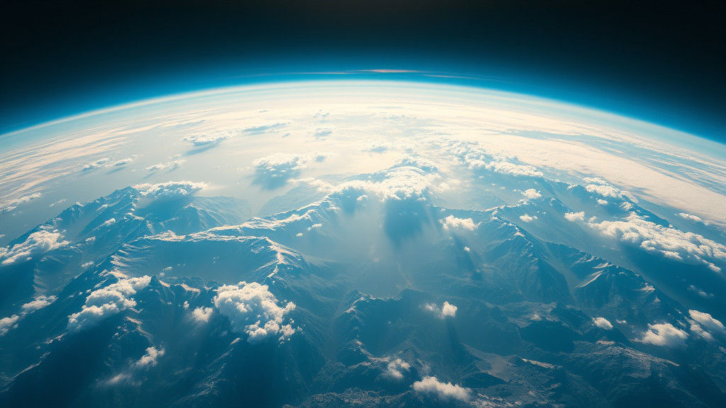 Detailed Blue Planet Earth with Atmospheric Glow