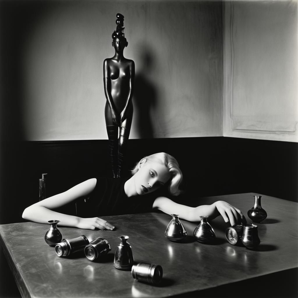 Surreal Hallucinatory Portrait Photograph with Intricate Det...