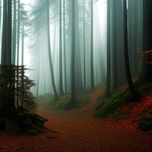 Witch in Sinister Forest, Dark Fantasy Concept Art