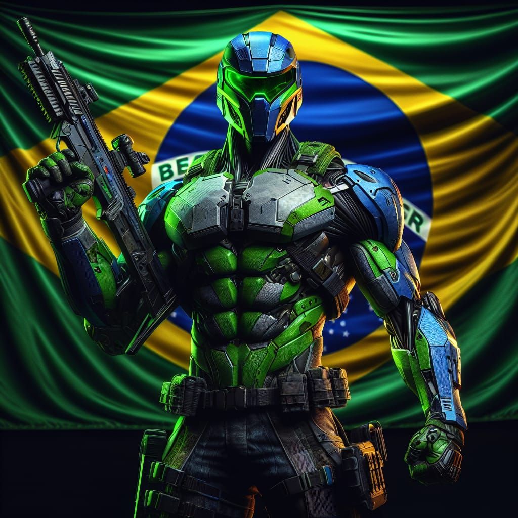 Ninja Warrior in Hyperrealistic Mech Suit